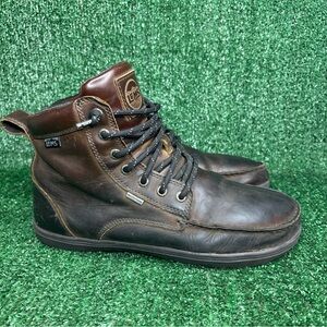 Lems Boulder Boot Grip Waterproof Men’s 10 Weathered Leather Hiking Zero Drop